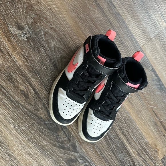 Nike Kids Black and Pink High-Top Sneakers - Picture 9 of 9